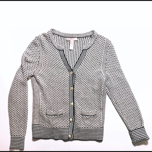 Nautical Chunky Knit Gold Anchor Button Cardigan - Picture 2 of 3